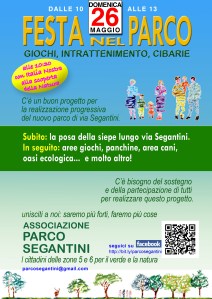 domenica 26 maggio in via Segantini