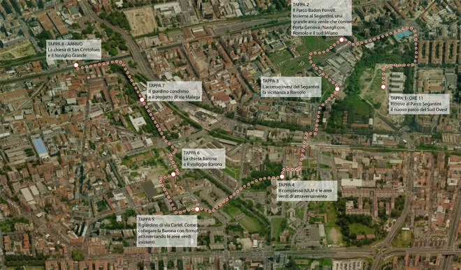 percorso "biciclettata" sabato 30 maggio